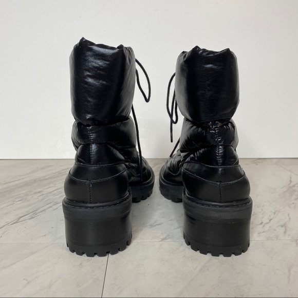 Schutz Amaris Black Puffer Hiking Boot 6B - Picture 3 of 14